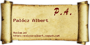 Palócz Albert névjegykártya